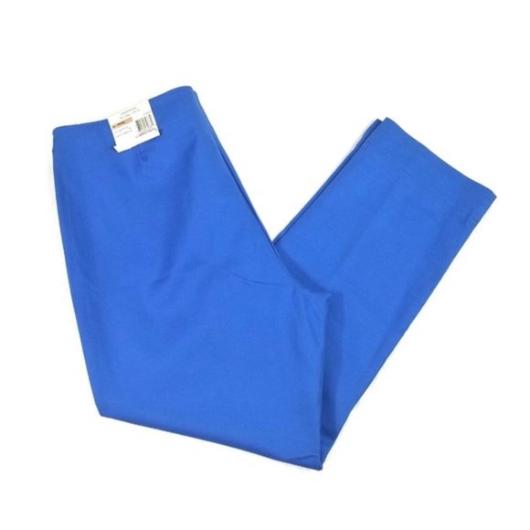 Charter Club Blue Flat Front Tummy Slimming Ankle Pants Womens 12 Petite - Picture 3 of 8